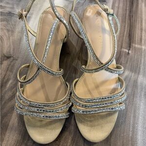 Kelly & Katie Elegant Gold Strappy Sandals